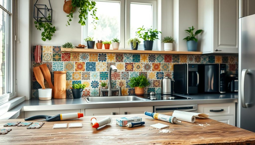 DIY kitchen projects for backsplash installation