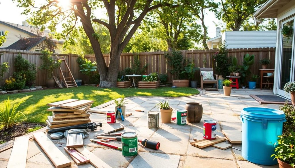 DIY patio upgrades process